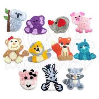 aplique croche animais 067969